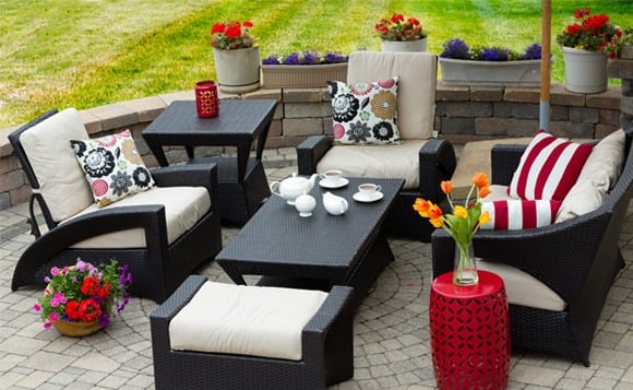 Outdoor Patio Furniture After Upholstery Cleaning in Fairport, NY