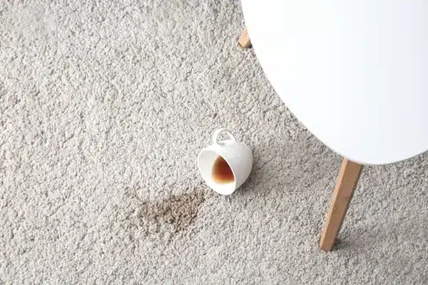 Cup of coffee spilled on carpet 1