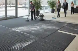 Cleaning Salt and Snow from Entry Mats