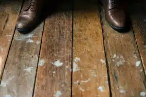 hardwood flooring sticky spots